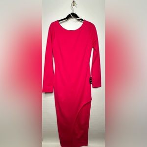 Lulus Hot Pink Long Sleeve Dress